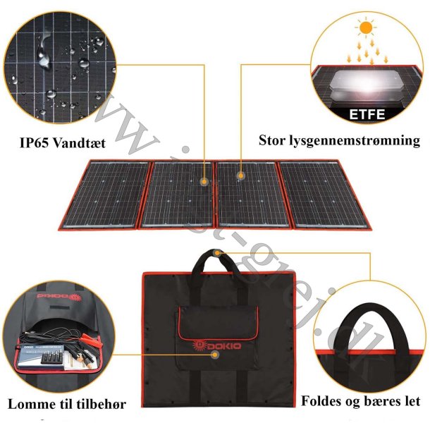 Dokia foldebart Solpanel 160W