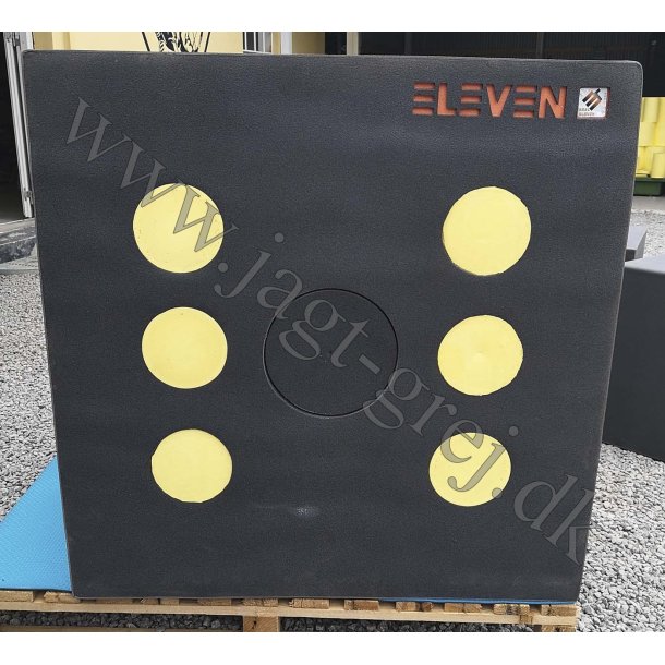 Eleven 100 x 100 x 25 cm, 6 x 14,5 cm  EP + 1 x 24,5 cm (boret)