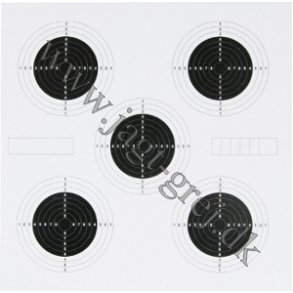 100 stk. Skydeskiver 5-felt