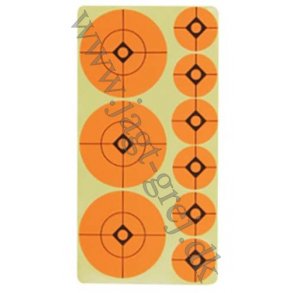 25 + 50 mm center klistermrke 9 stk. a' 10 ark