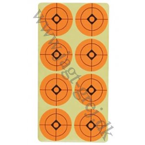 37 mm center klistermrke 8 stk a' 10 ark.