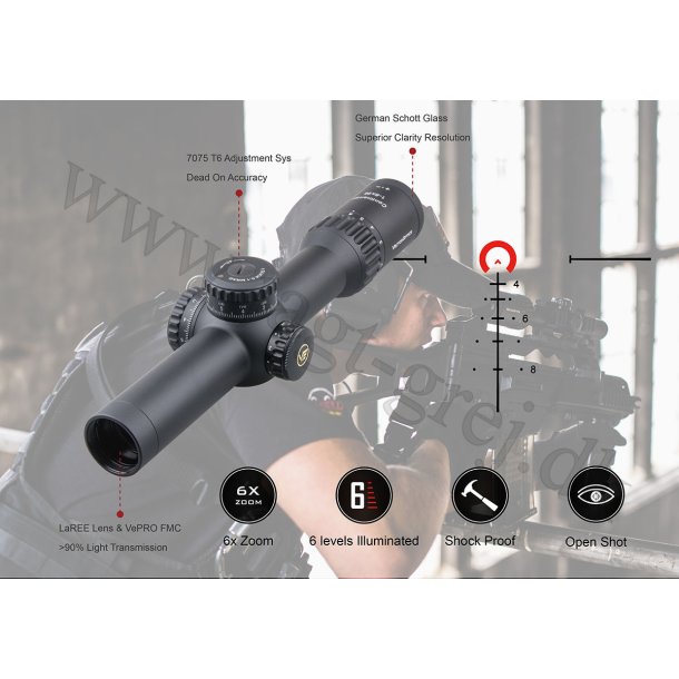 Vector Continental 34mm, 1-6x28FFP