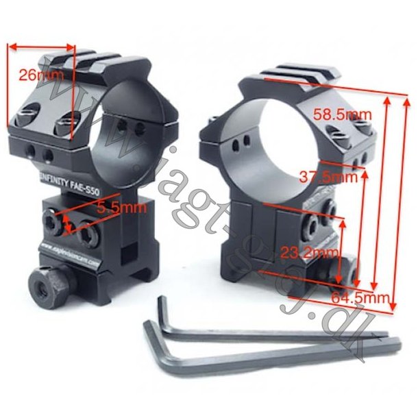 Justerbare montageringe