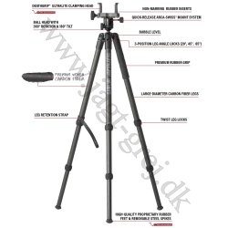 DeathGrib Infinite Aluminium Tripod i Dark oliven Green